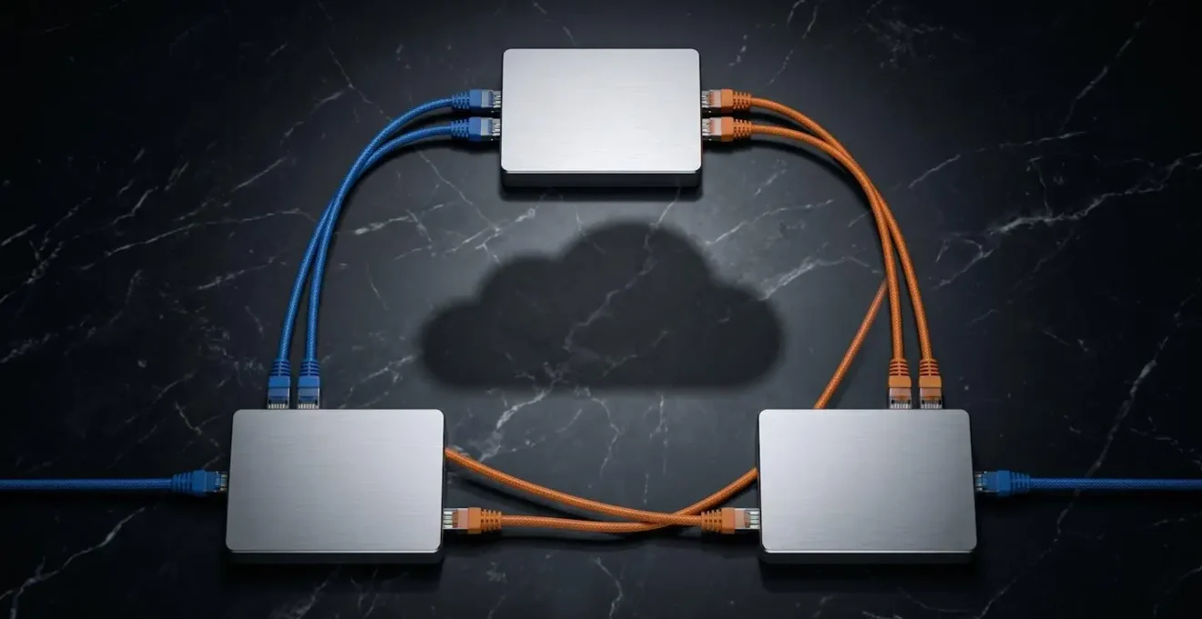 Visual diagram of 3-2-1 backup strategy with cloud and local storage