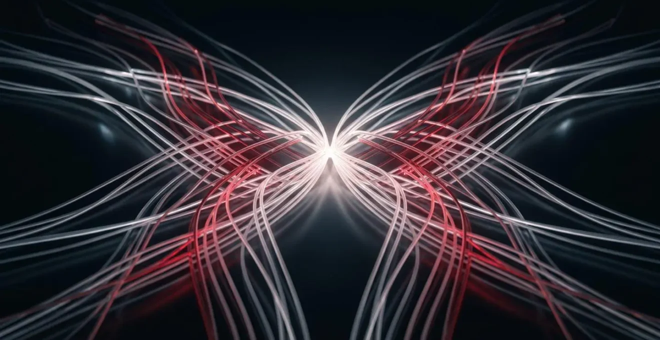 Abstract visualization of network security vulnerabilities and data flow