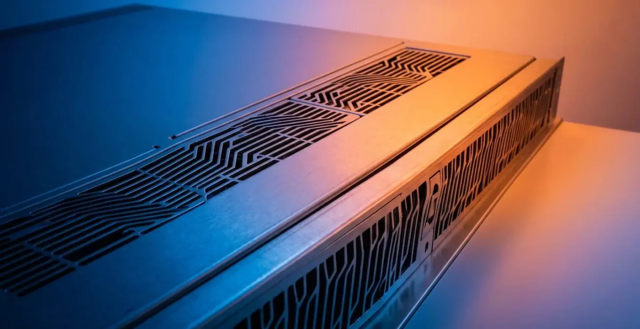 Thermal visualization showing heat distribution patterns in an office IT environment